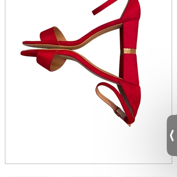 Fran Willor Red Block Heels Size 7 - Picture 2 of 5